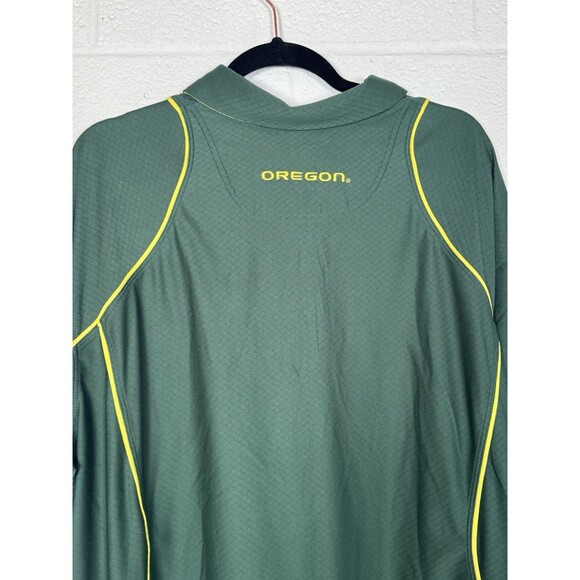 Nike Dri-FIT Oregon Ducks Polo Shirt XXL Green Yellow Track Team Gear Vintage - Picture 5 of 15